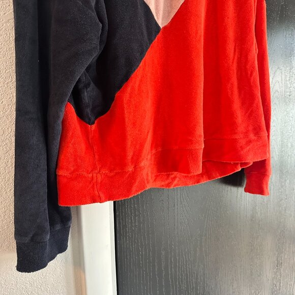 Splendid x Margherita Terry Cloth Bright Asymmetrical Pullover, Small - Picture 5 of 10